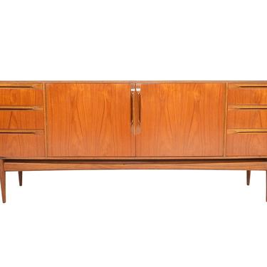 Large Mid Century Modern Atomic McIntosh Credenza in Teak 