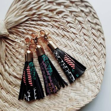 Leather Tassel Key Fob - Adaora 