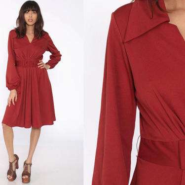 Rust Grecian Dress Disco Dress 70s Midi Party | Shop Exile - Tucson, AZ |  ATTIC