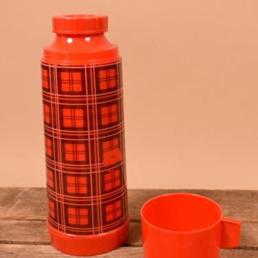Aladdin Thermos Plaid Coffee Thermos Vintage Aladdin Plaid Thermos