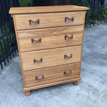 SOLD! Rare, Handmade, Vintage Ranch Oak, Tall Boy by Brandt by CalVintageDesigns