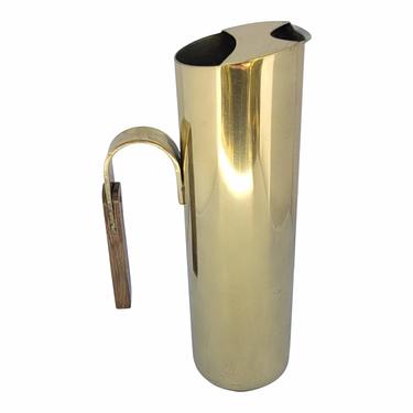 READY Mid-Century Modern- Style Brass Plated Martini Pitcher