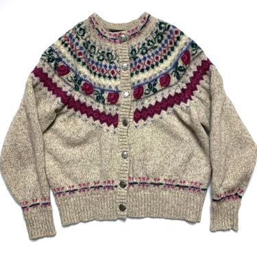 Vintage 1990s Women's EDDIE BAUER Wool Cardigan ~ Size S