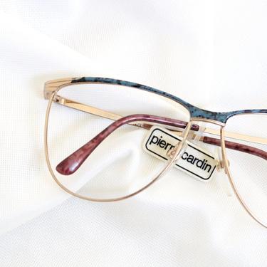 Vintage Pierre Cardin Blue Marble Eyeglasses Frames 