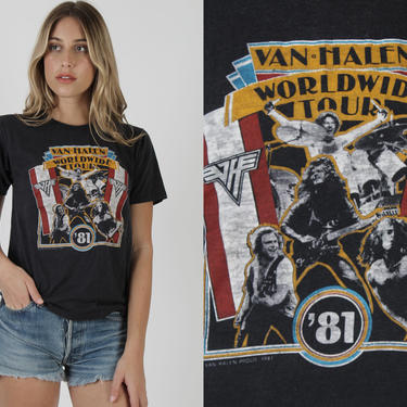 Van Halen Band T Shirt / 1981 Van Halen Worldwide Tour Tee