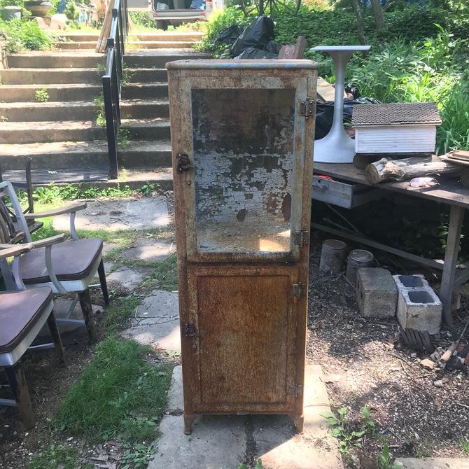 Vintage Victorian Cast Iron Apothecary Cabinet 20th Antique