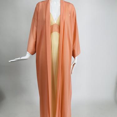 Emilio Pucci for Formfit Rogers 2pc. Sheer Peignoir Robe &amp; Gown 1970s
