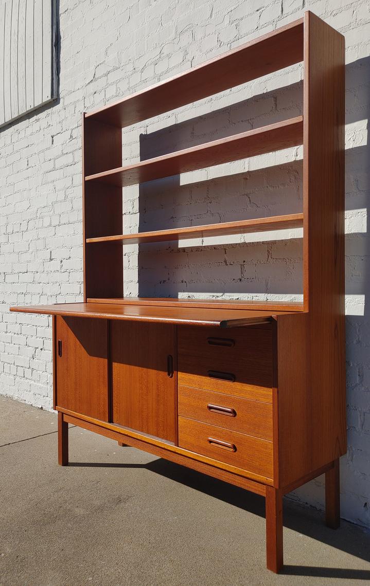 Mid Century Danish Modern Teak Bookcase Vintage Vault Tulsa, OK