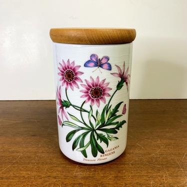 Vintage Portmeirion Botanic Garden Garzania Ringens Treasure Flower Canister 