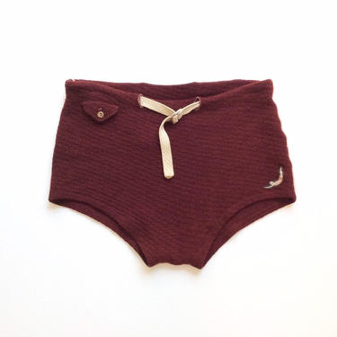 30s Burgundy Men S Wool Jantzen Swim Trunk 1930s Vintage Swim Shorts With Belt Medium From Chesire Vintage Shop Of Seattle Wa Attic