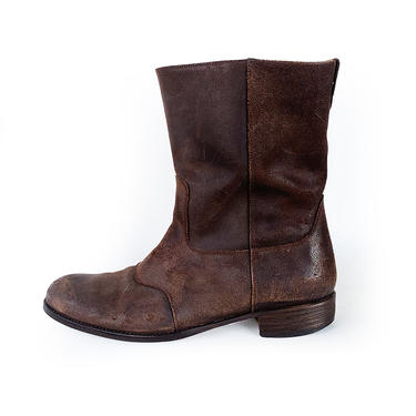 BILLY REID BROWN LEATHER ROPER BOOTS The Tough Boot Co