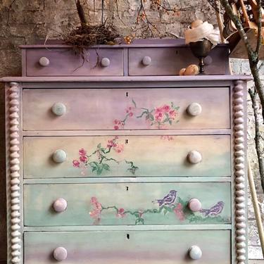 purple and green dresser Richmond Ridged Wide 6 Drawer Dresser, Matte Sage Green main image 0
