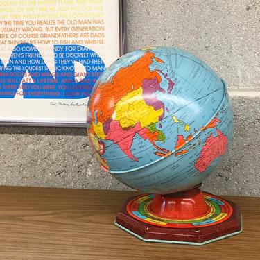 Vintage Globe Retro 1960s Mid Century Modern + J. Chein and Company + Zodiac and Months + 7.5&amp;quot; Metal Frame + Spins + Home and Desk Decor 