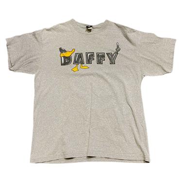 (XL) Vintage Made in USA Warner Bros Daffy Duck Grey T-Shirt 121821RK