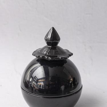 Black Knob Ceramic Box