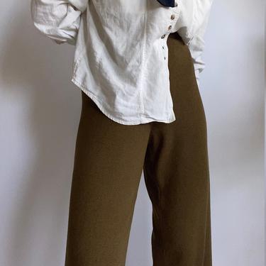 vintage brown knit high waist slacks medium 