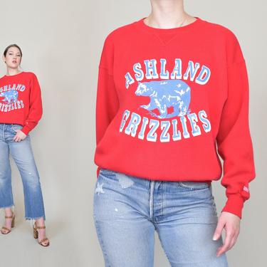 90's Ashland Grizzlies Sweatshirt | Vintage Varsity Sweater | 90's Crewneck Sweatshirt 