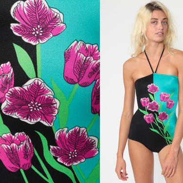 70svintage スイムウエア Summer of '76 Swimsuit // vintage 70s floral two | Fenix Vintage