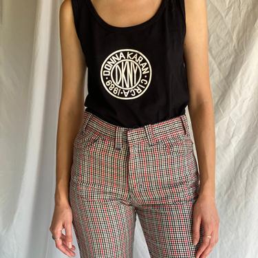 y2k DKNY Tshirt / Sleeveless Tank Top / 90's Black Cotton Tank Top 