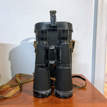 Vintage WW II Hensoldt-Wetzlar Dialyt 10x50 Binoculars 56th Operations Group WW 2 with Case 