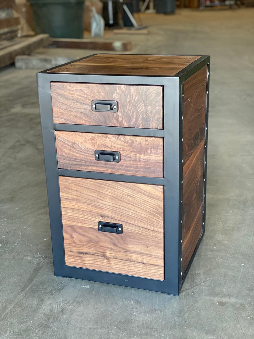 Walnut file Hardwood desk storage. Black Walnut. Filing