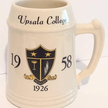 Vintage 1958 Upsala College Alumni Beer Stein 6&quot; 