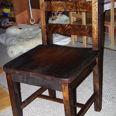 Reclaimed Antique Oak Rustic Dining Chairs 