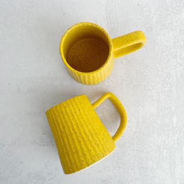 Fluted mustard yellow Mug 