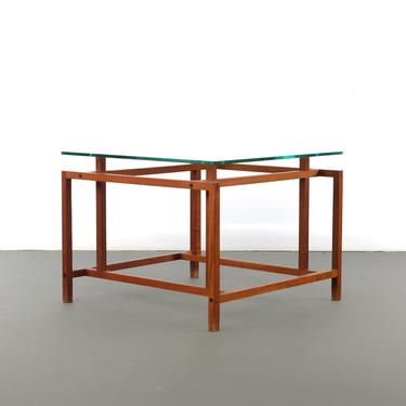 Danish Henning Nørgaard for Komfort Teak and Glass Side Table 
