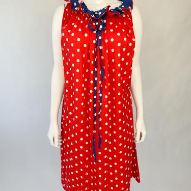 Red &amp; Blue Polka Dot Dress