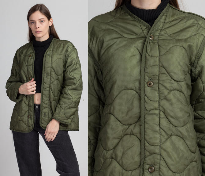 Army top quilted jacket