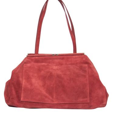Sezane - Rose Pink Suede Carryall Handbag