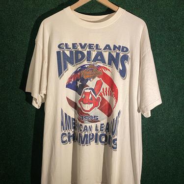 Vintage Cleveland Indians Central Division Champs T-Shirt Size XL 1998 90s  MLB