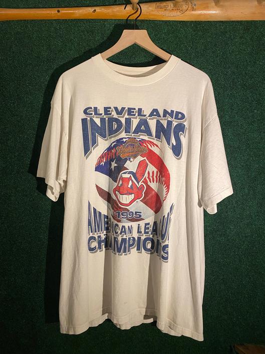 Vintage Cleveland Indians '95 Champs T-Shirt, Throwbacks Northwest