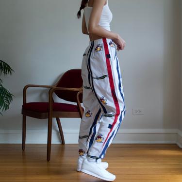 handpainted cotton pleated jogger pant 