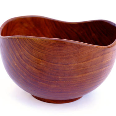 Vintage ESA Denmark Teak Bowl || Danish Modern Organic Form Turned ...