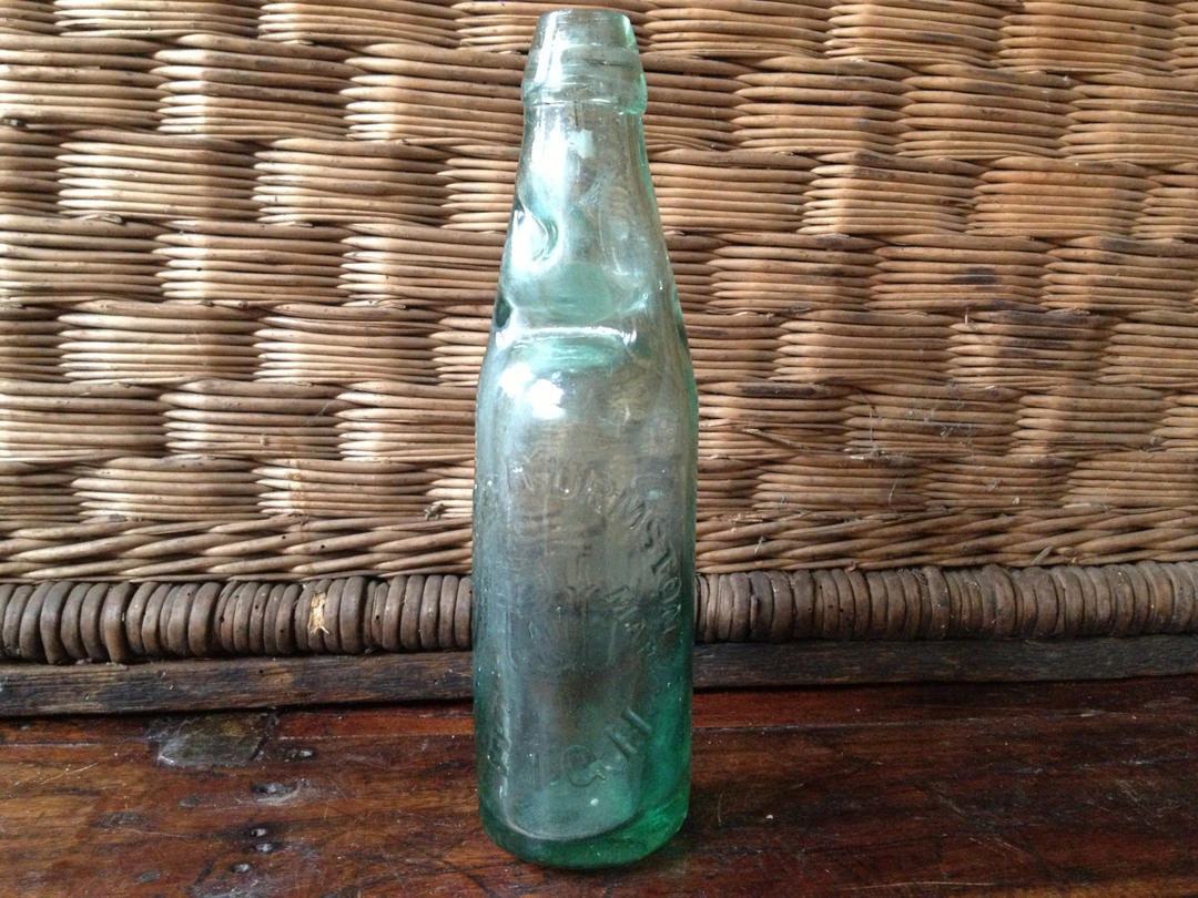 Victorian Aqua Glass Soda Bottle Aqua Blue Codd Neck Bottle Jans Vintage Stuff Chicago Il 0862