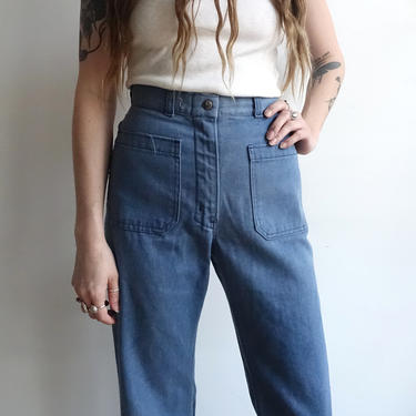 Vintage Late 1960s USN Denim Sailor Pants - Raleigh Vintage