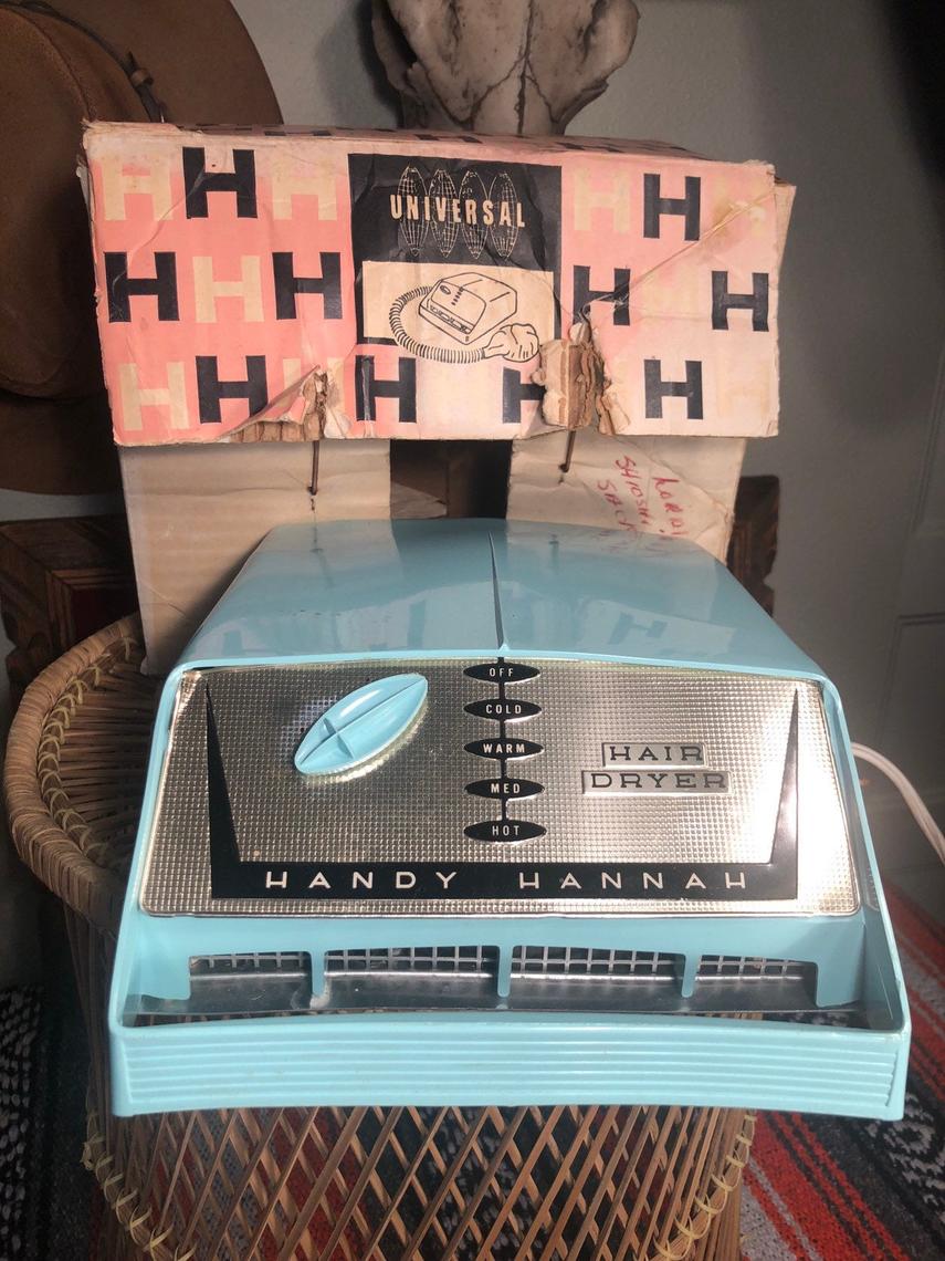Vintage 1950s Light Blue Deluxe Hair Dryer | Desert Cactus Vintage |  Portland, OR