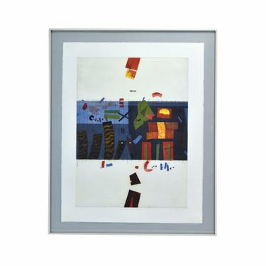 Richard Black 1983 Modernist Abstract Geometric Signed #d L/E Print Iowa Artist 