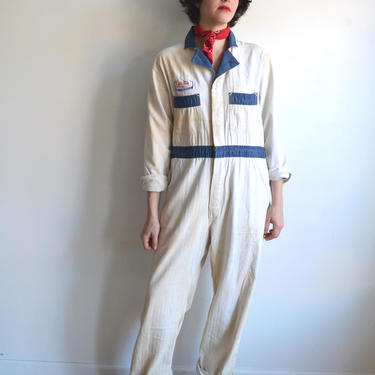 Vintage 40s/50s White Railroad Coveralls “Matson Lines” | Desert