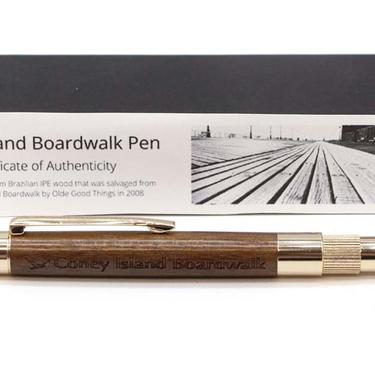 Coney Island Boardwalk Brazilian Ipe Wood Pen with Brass Finish