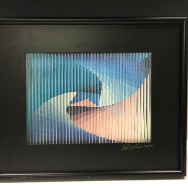 Jeff Johnson Crystal Kenetics Wavelength Holographic Art Lithograph 82/90 Signed 