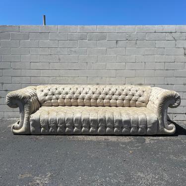 Antique Sofa Couch Tufted Vintage Hollywood Regency Loveseat Lounge Seating Settee Rococo Baroque Mid Century Modern Glam Bohemian Boho 
