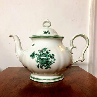 Vintage Rosenthal China Chippendale Green Bloom Teapot 