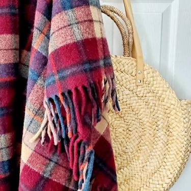 Vintage Pendleton Wool Plaid Blanket 