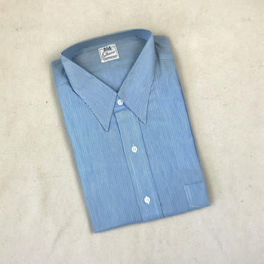 Size 16 1/2 - 33 Vintage 1930s 1940s NOS Spearpoint Collar Blue ...