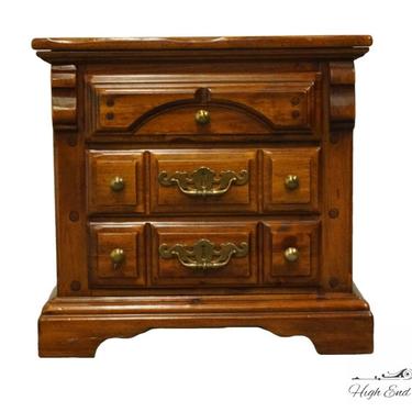 American Drew Solid Pine Rustic Country French 25&quot; Three Drawer Nightstand 82-403 