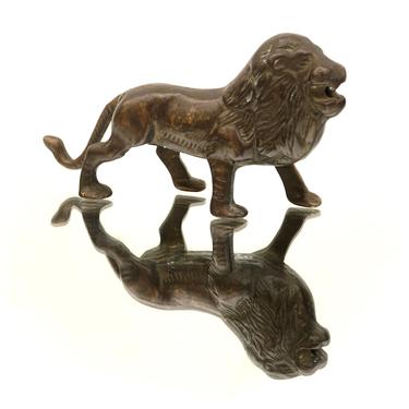Vintage Brass Lion Figurine || Hollywood Regency Decor | Electric ...