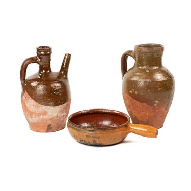 Grouping of French Terracotta Pottery Pieces 